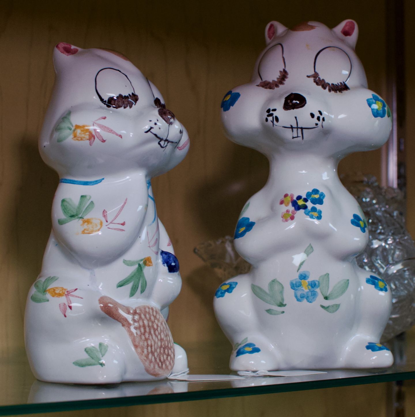 MCM pair chipmunk / squirrel banks (rare) Italy