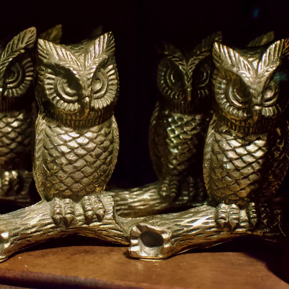 Solid brass owl