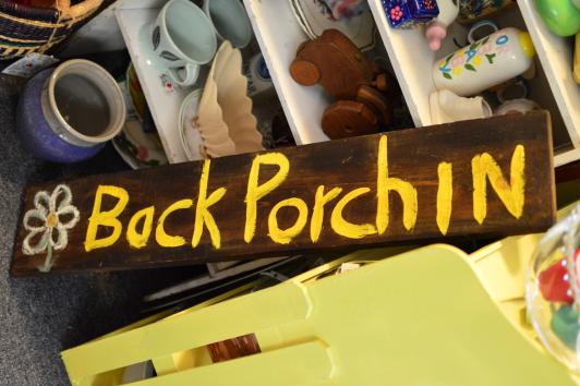 Back porchin’ hand painted wood sign