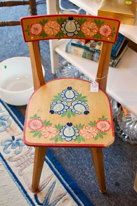 Vintage decorated chair
