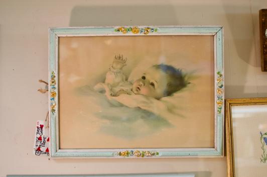 Vintage baby print - great frame