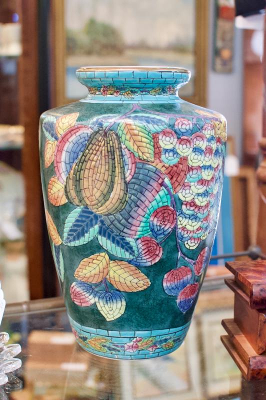 Vintage green vase