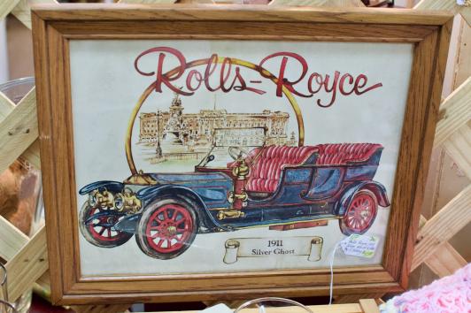 Rolls Royce 1911 silver ghost litho by T. Cathey