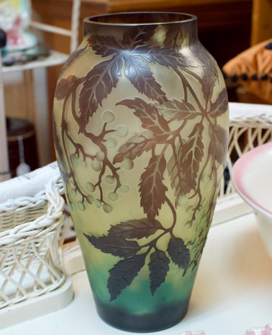 Emile Galle “inspired” acid etched vase