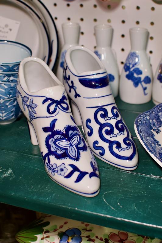 Blue & white shoes