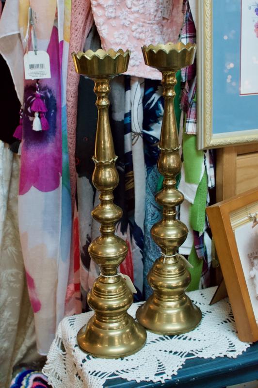 Vintage brass “King” candlesticks