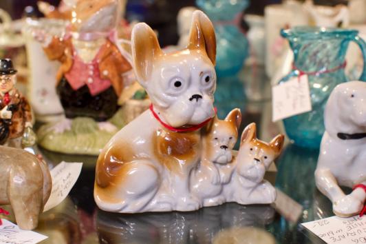 Trio of dogs figurine