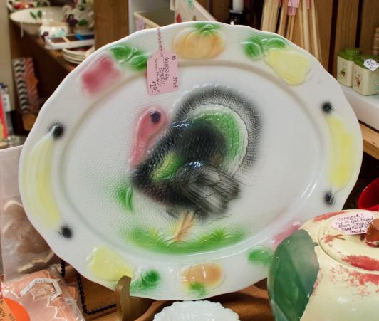 California pottery turkey platter