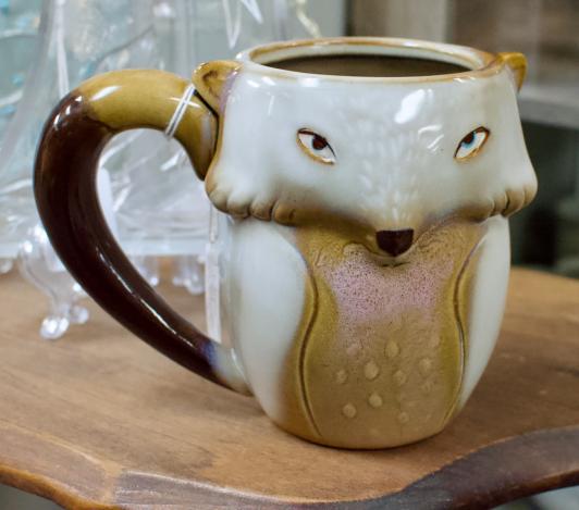 X-large Gibson woodland fox stoneware mug