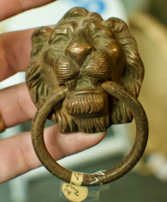 Lions head door knocker