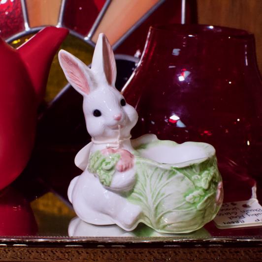 Vintage bunny egg cup