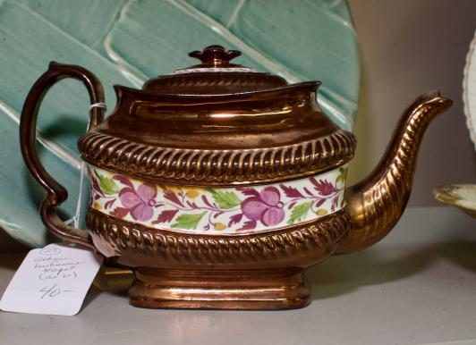 Antique lustreware teapot (as is)