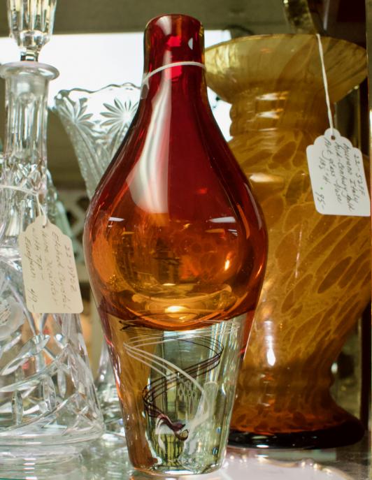 Murano art glass vase signed by artist