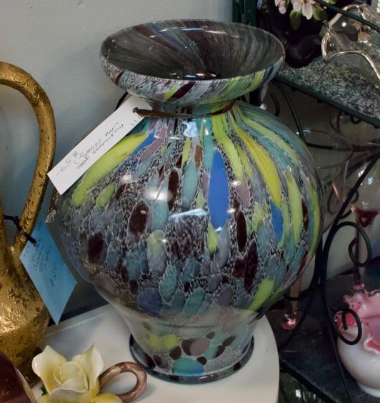 Multicolored glass vase (Italy)