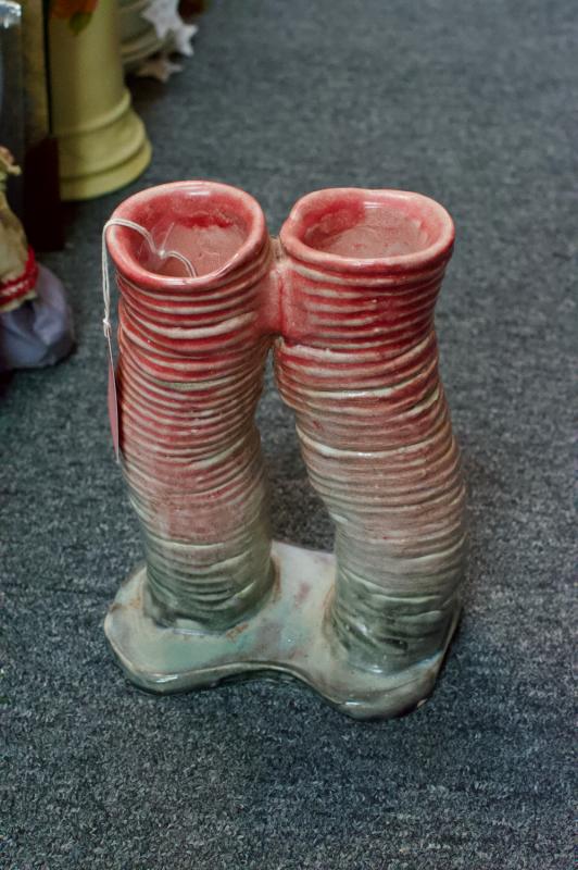 Vintage spirals ceramic vase