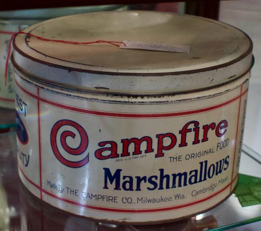 Campfire marshmallow tin