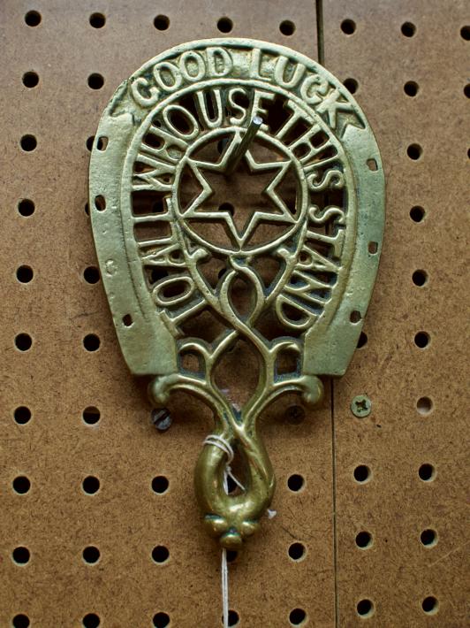 Solid brass good luck trivet