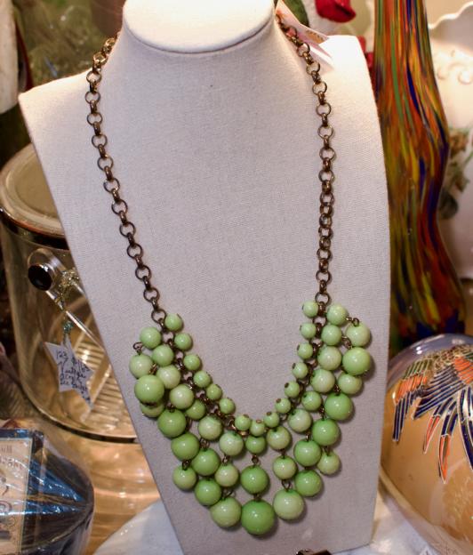 Green beads necklace