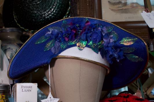 Blue & white hat