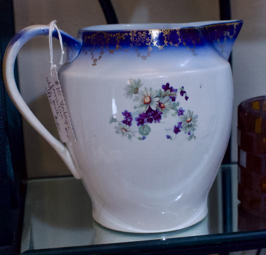 Vintage porcelain white milk jug