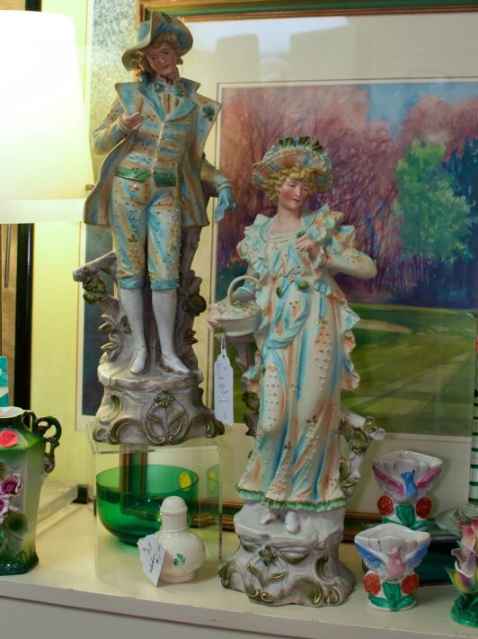 Pair of large figures