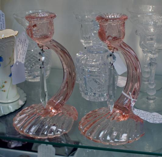 Cambridge Caprice “La Rosa” candle holders