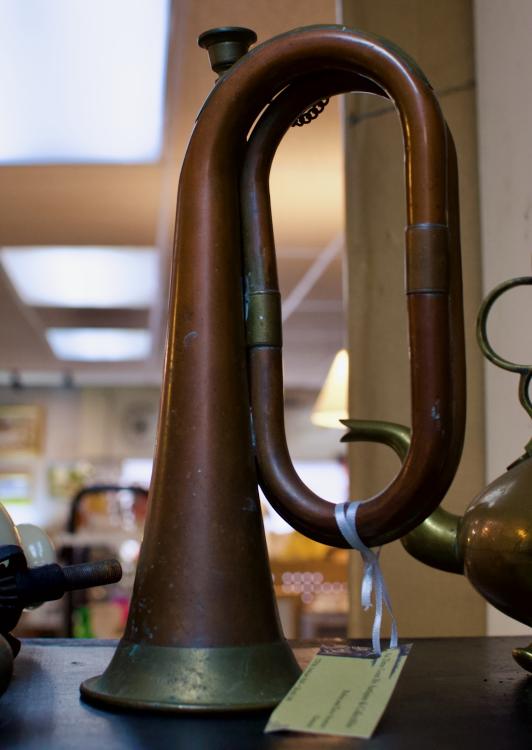Antique copper & brass bugle