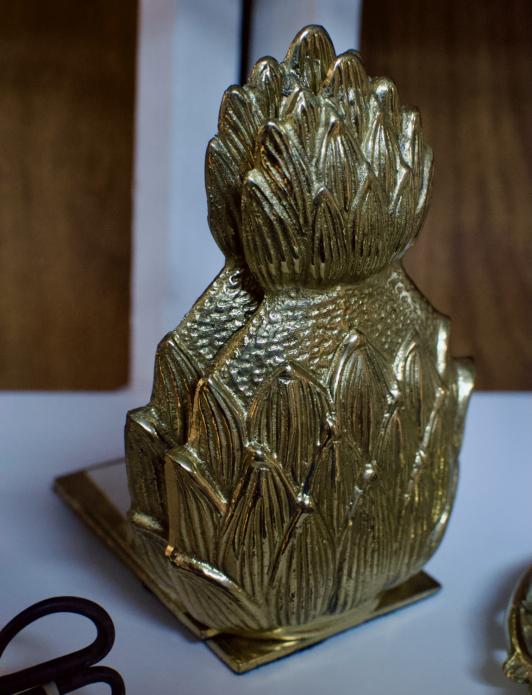 Brass pineapple bookends
