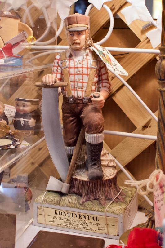 Woods man porcelain decanter