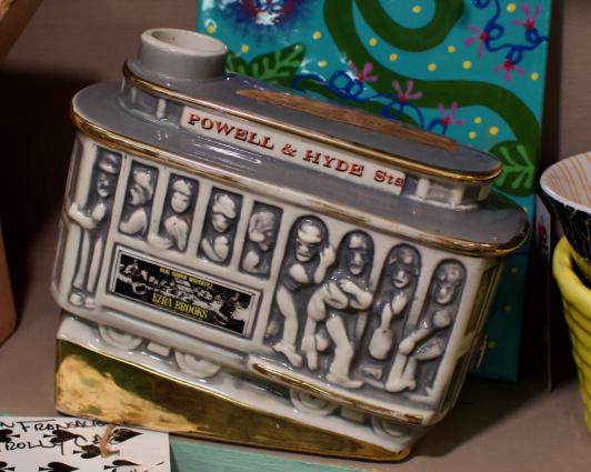 San Francisco trolly car decanter