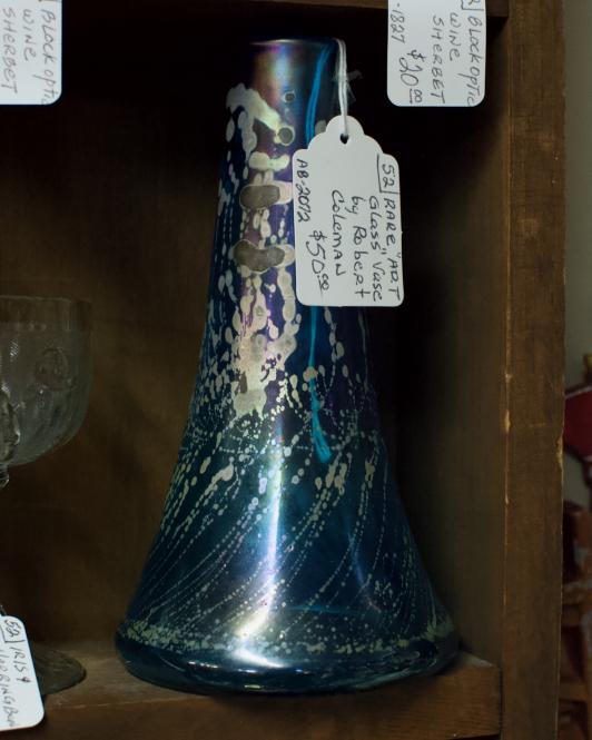 Rare art glass vase by Robert Coleman