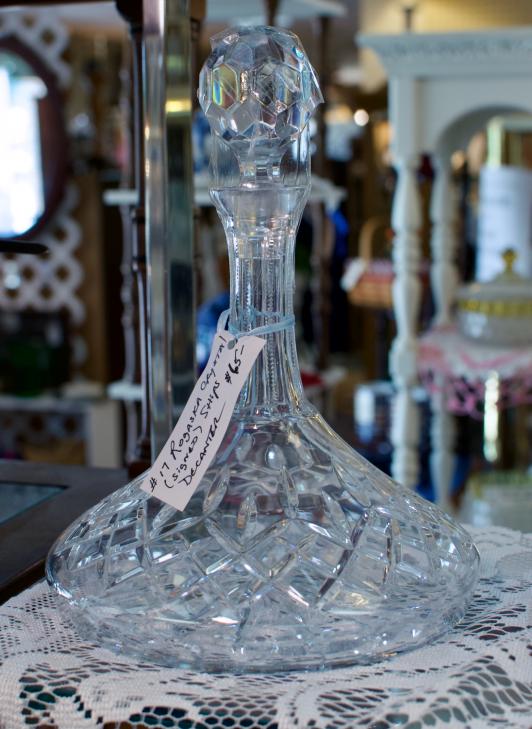 Rogaska crystal (signed) ships decanter