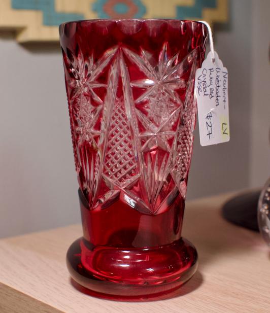Neubert-Wiesbaden ruby red crystal vase