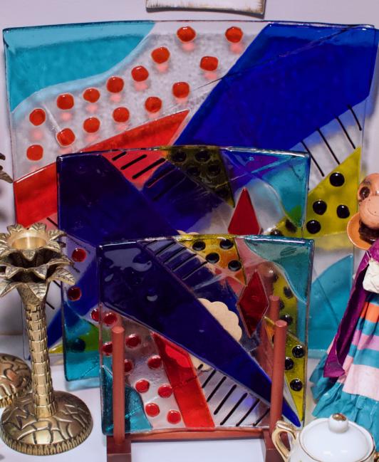 Fused glass dishes (3 sizes)