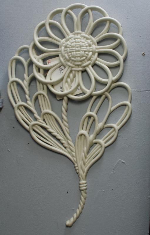 Vintage Homco white plastic flower