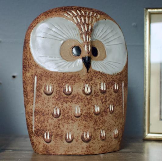 Vintage MCM owl vase