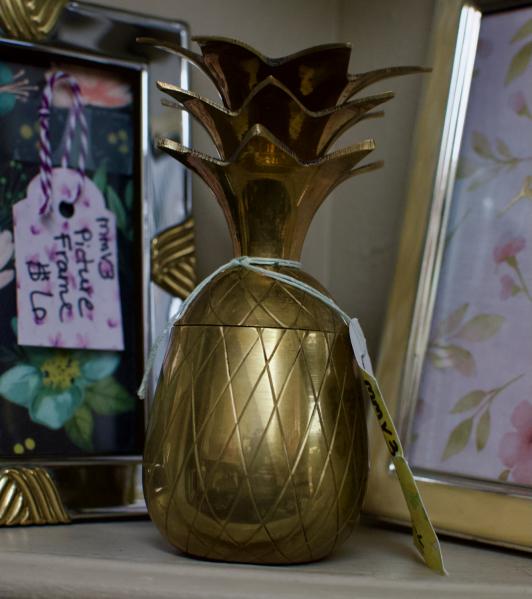 Brass pineapple container