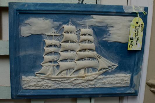 Incolay stone ship art