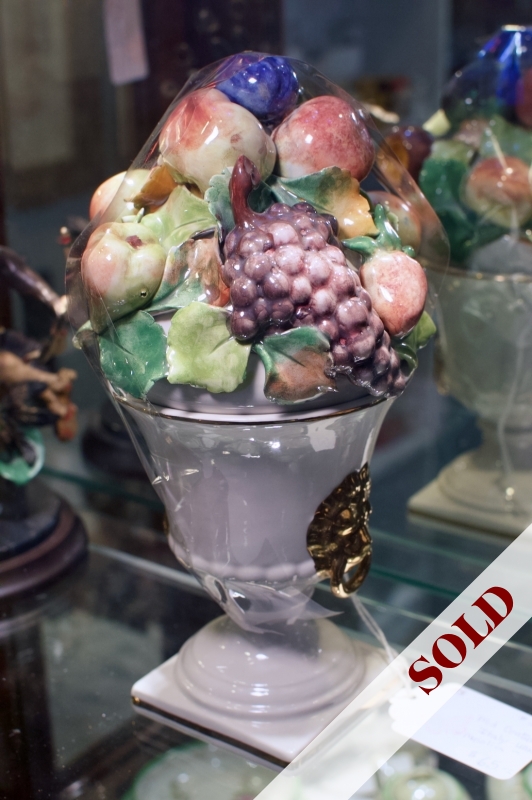 Mid century Italy urn - majolica