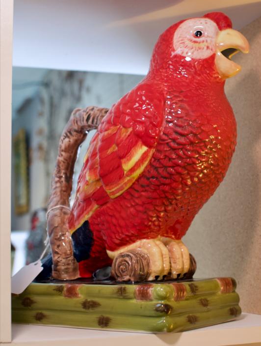 Raymond Waites red parrot pitcher