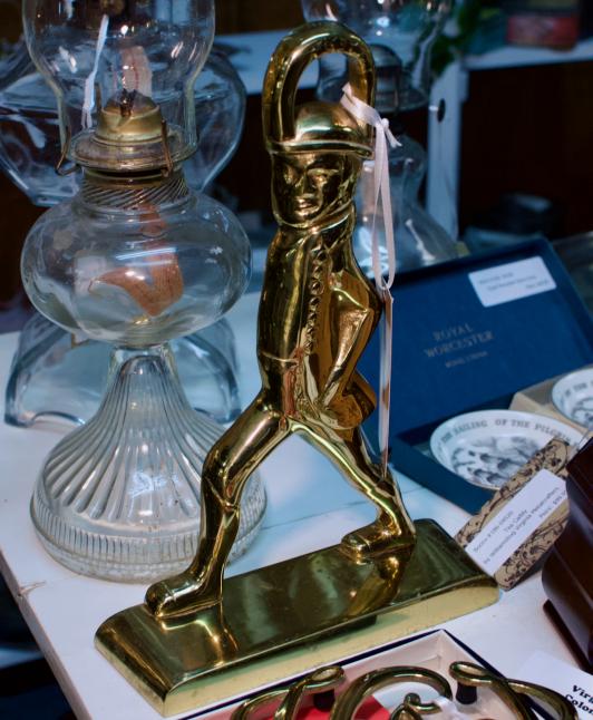 Brass doorstop by Virginia Metalcrafters