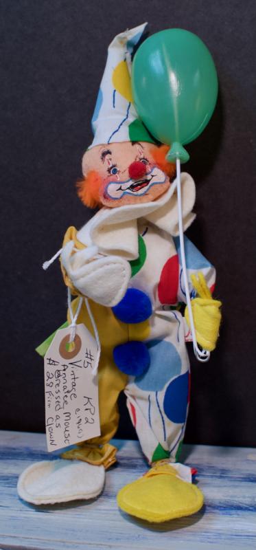 Vintage C 1969 Annalee mouse dressed as clown