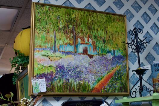 Original painting - purple flowers by M. Alling