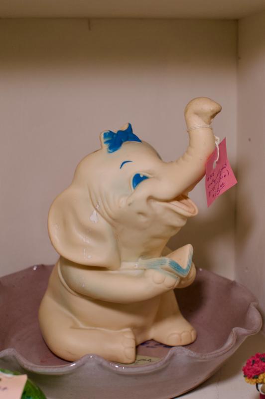 Vintage elephant squeeze toy - as is