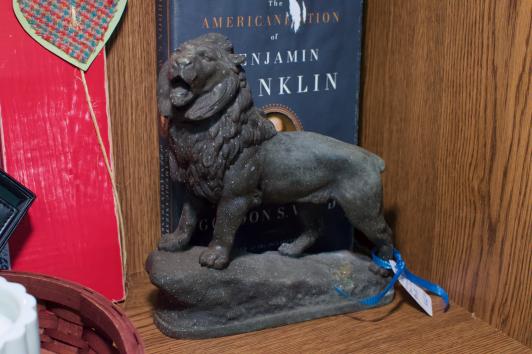 Vintage wrought iron lion - as is