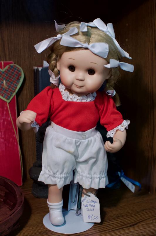 Vintage doll w/ red shirt