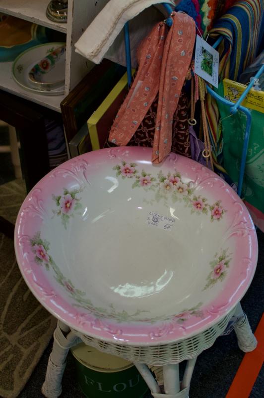Pink flower bowl