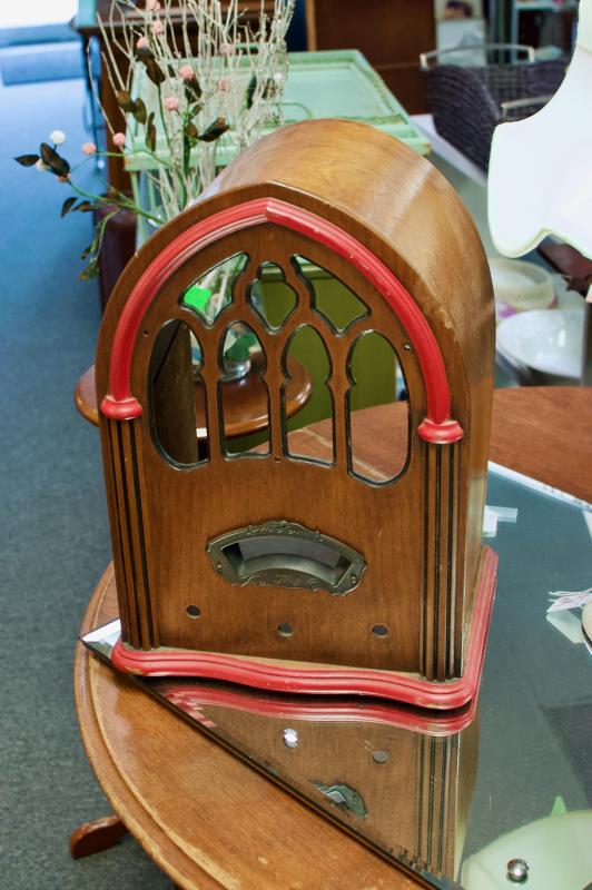 Vintage radio cabinet