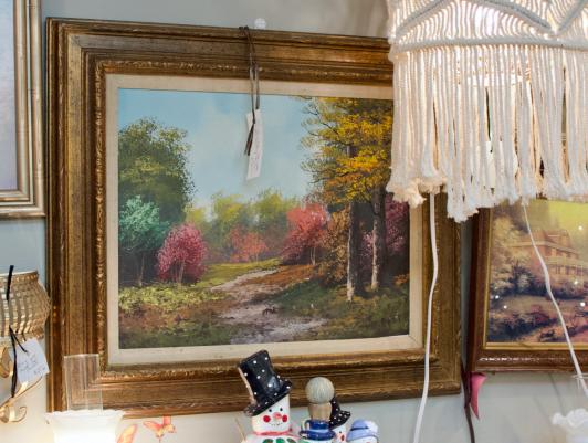 Beautiful tree scene oil painting by Poot