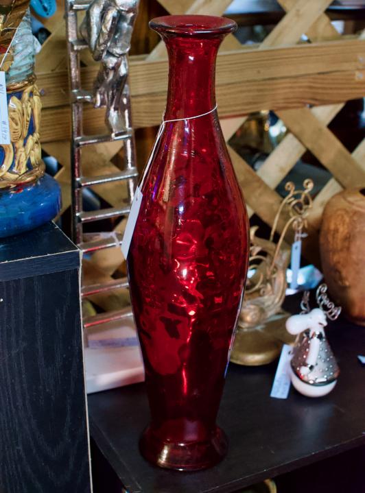 Red vase